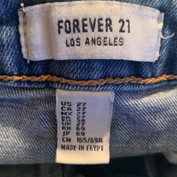 Forever 21 Distressed Denim Shorts Size 27 #329 - Picture 5 of 8